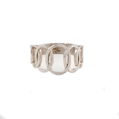 Circle of Life Hammered Sterling Silver Ring Handmade in Israel