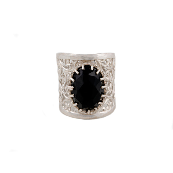 Onyx Ring set in Sterling Silver