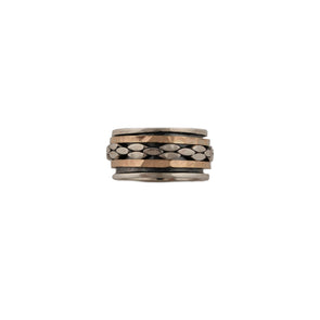 Sterling Silver and Gold Spinning Ring Handmade in Israel