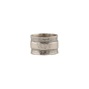 Textured Sterling Silver Band Handmade in Israel
