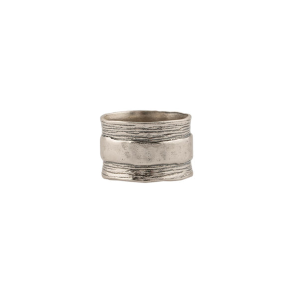 Sterling Silver Textured Band Handmade in Israel