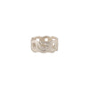 Modern Sterling Silver Link Ring – Textured Intertwined Design Handcrafted in Israel