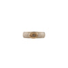 Sterling Silver Textured Stackable Ring with Gold and Center Diamond