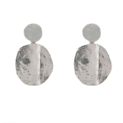 Sterling Silver Textured Post Earrings Handmade in Israel