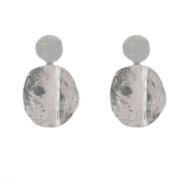 Sterling Silver Textured Post Earrings Handmade in Israel
