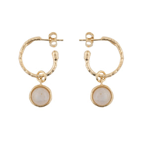 Moonstone Earrings in Gold Plated Sterling Silver