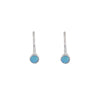Blue Opal Sterling Silver Earrings