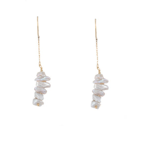Pearl Earrings in Gold Plated Sterling Silver