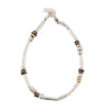 Handcrafted Sterling Silver Bracelet with Gold Plated Oxidized Accents – Made in Israel