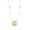 Brushed Gold and Sterling Silver Star of David