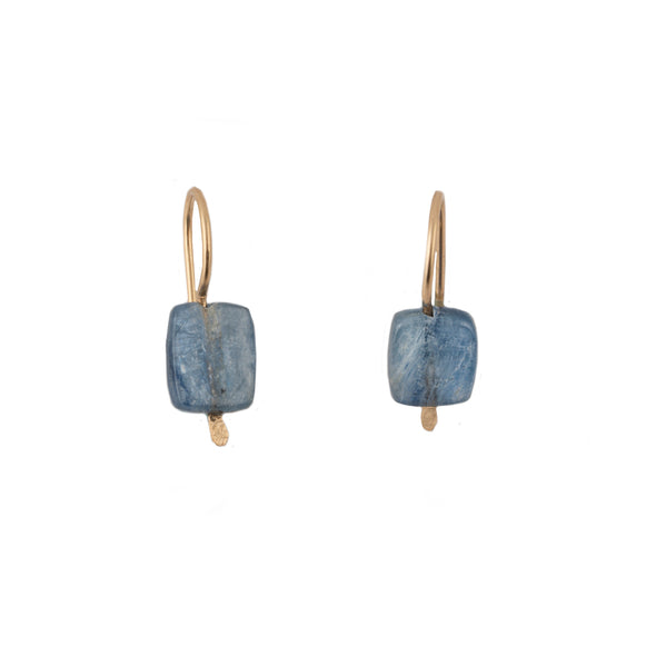 Blue Kyanite Earrings- Gold Plated Sterling Silver