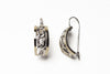 Sterling Silver and Gold Earrings Link Design Handmade in Israel
