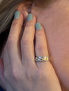 Sterling Silver and Gold Stackable Ring Handmade in Israel