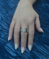 This Too Shall Pass Star of David, Pomegranate and Hamsa Sterling Silver and Gold Meditation Ring