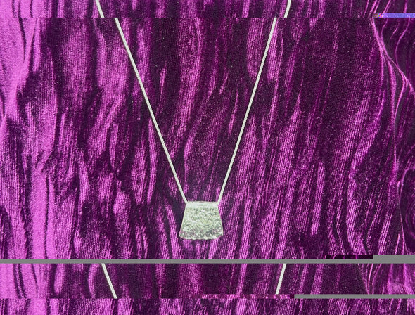 Textured Sterling Silver Pendant Necklace – Handcrafted Minimalist Jewelry from Israel