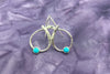 Textured Sterling Silver Earrings with Turquoise – Handcrafted Artisan Jewelry from Israel