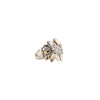 Sterling Silver & Gold Marquise CZ Ring – Handcrafted Statement Band from Israel