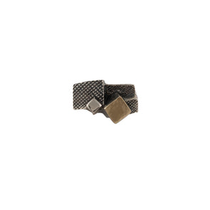 Statement Sterling Silver and Gold Artisan Ring Handmade in Israel