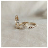 Textured Sterling Silver Ring with Moissanite – Handcrafted in Israel