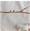 Modern Sterling Silver Chain Earrings – Handcrafted in Israel