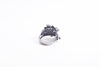 Sterling Silver & Gold Marquise CZ Ring – Handcrafted Statement Band from Israel