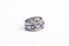 Sterling Silver and Gold Ring Link Design Handmade in Israel