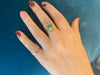 Gold Plated Sterling Silver Ring with Blue Stone