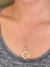 Circles Sterling Silver and Gold Necklace - omani online