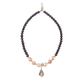 Pearl With Envy Sterling Silver Necklace - omani online