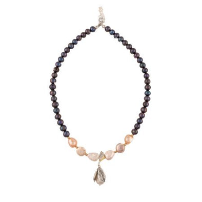 Pearl With Envy Sterling Silver Necklace - omani online