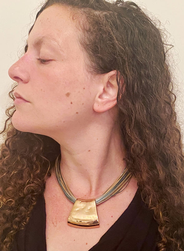 Multi Strand Rose Gold Magnetic Necklace- Pendant Necklace - omani online