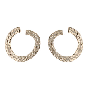 Hoops Sterling Silver Swirl Pattern