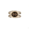 Smokey Topaz Ring in Sterling Silver and Gold