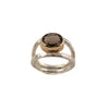 Smokey Topaz Ring in Sterling Silver and Gold