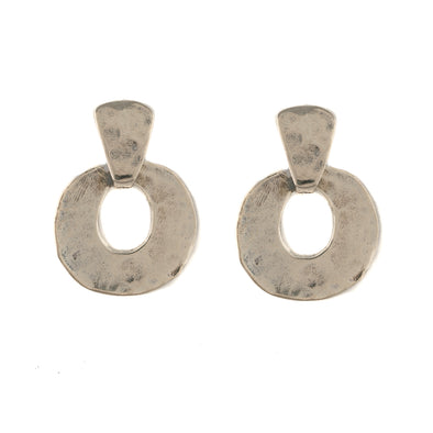 Hammered Sterling Silver Post Earrings