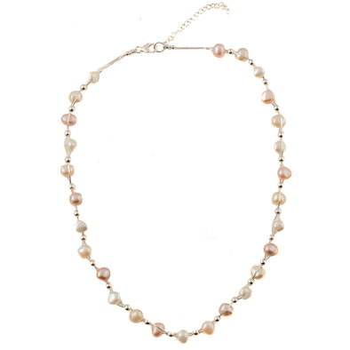 Pastel Pearl Sterling Silver Necklace
