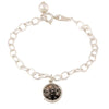 Sterling Silver Bracelet with Pink Charm - omani online