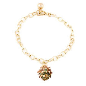 Gold Plated Sterling Silver Bracelet with Globe Charm - omani online