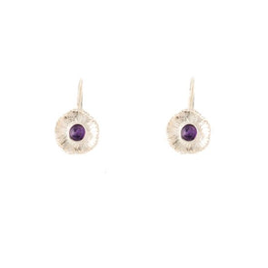 Sunshine Small Sterling Silver Earrings with Amethyst - omani online