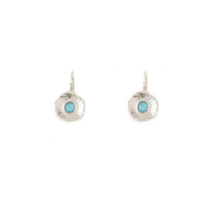 Sunshine Small Sterling Silver Earrings with Blue Opal - omani online