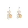 Matte And Shiny Sterling Silver and Gold Earrings - omani online