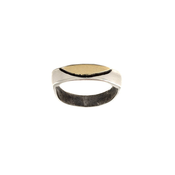 Dainty Stackable Sterling Silver and Gold Ring