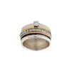 Statement Meditation Ring Sterling Silver Gold
