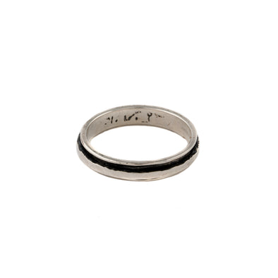 Unisex Men's Sterling Silver Spinning Ring Wedding Band