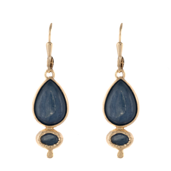 Labradorite Sterling Silver Gold Plated Earrings