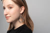Feeling Hammered Oxidized Sterling Silver Hoops- Large - omani online