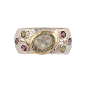 Green  With Envy Amethyst and Gold Ring - omani online