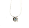 Dainty Sterling Silver Necklace With Blue Opal - omani online