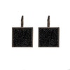 Gold Shimmer Fine Swarovski Crystal Rock Earrings - omani online