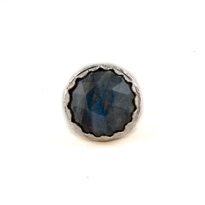 Labradorite and Sterling Silver Statement Ring